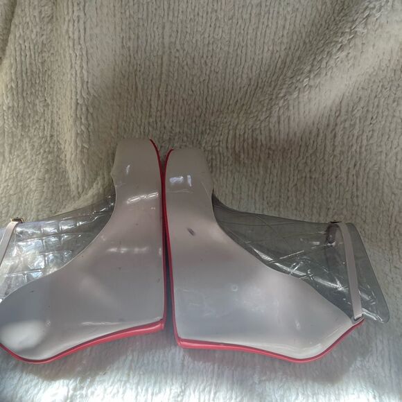 Melissa Patchuli ankle Strap Wedge - Cream Red SZ 9 - Picture 7 of 13